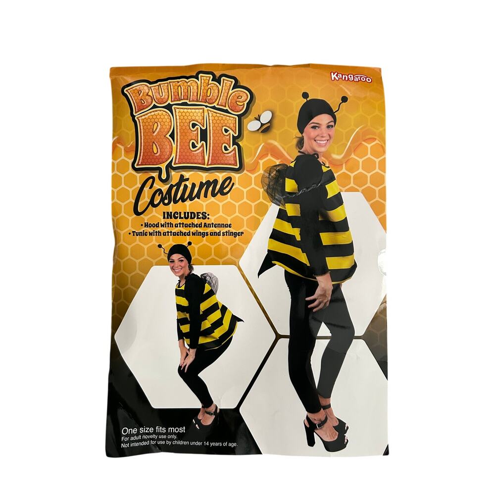 ADULT BUMBLE BEE COSTUME ONE SIZE - Picture 3 of 5